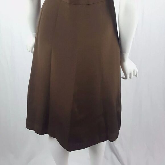 J. Crew Size 4 Brown Silk Tricotine Robin Short Dress Formal Crisscross Straps - Picture 10 of 10